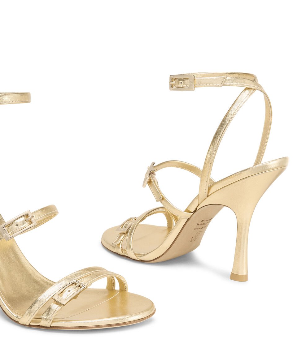 Stuart Weitzman GEORGIE 100 en GOLDEN de Mujer | Stuart Weitzman® Oferta especial