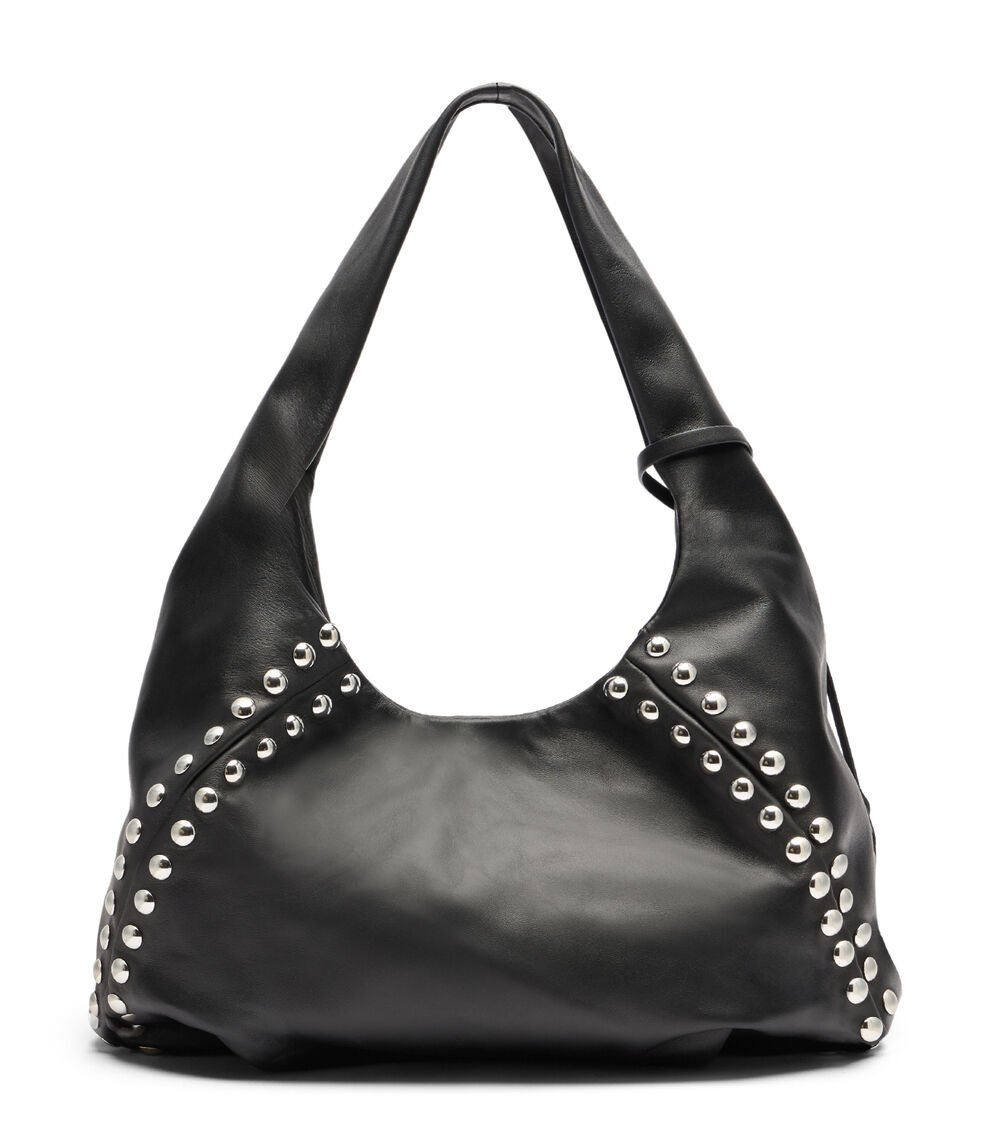 Stuart Weitzman MODA STUD HOBO BAG en BLACK de Mujer | Stuart Weitzman® Oferta especial de fábrica