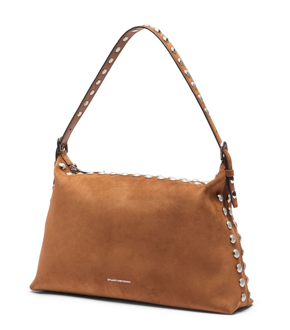 Stuart Weitzman STUART STUD SHOULDER BAG en FOX de Mujer | Stuart Weitzman® Promoción trimestral