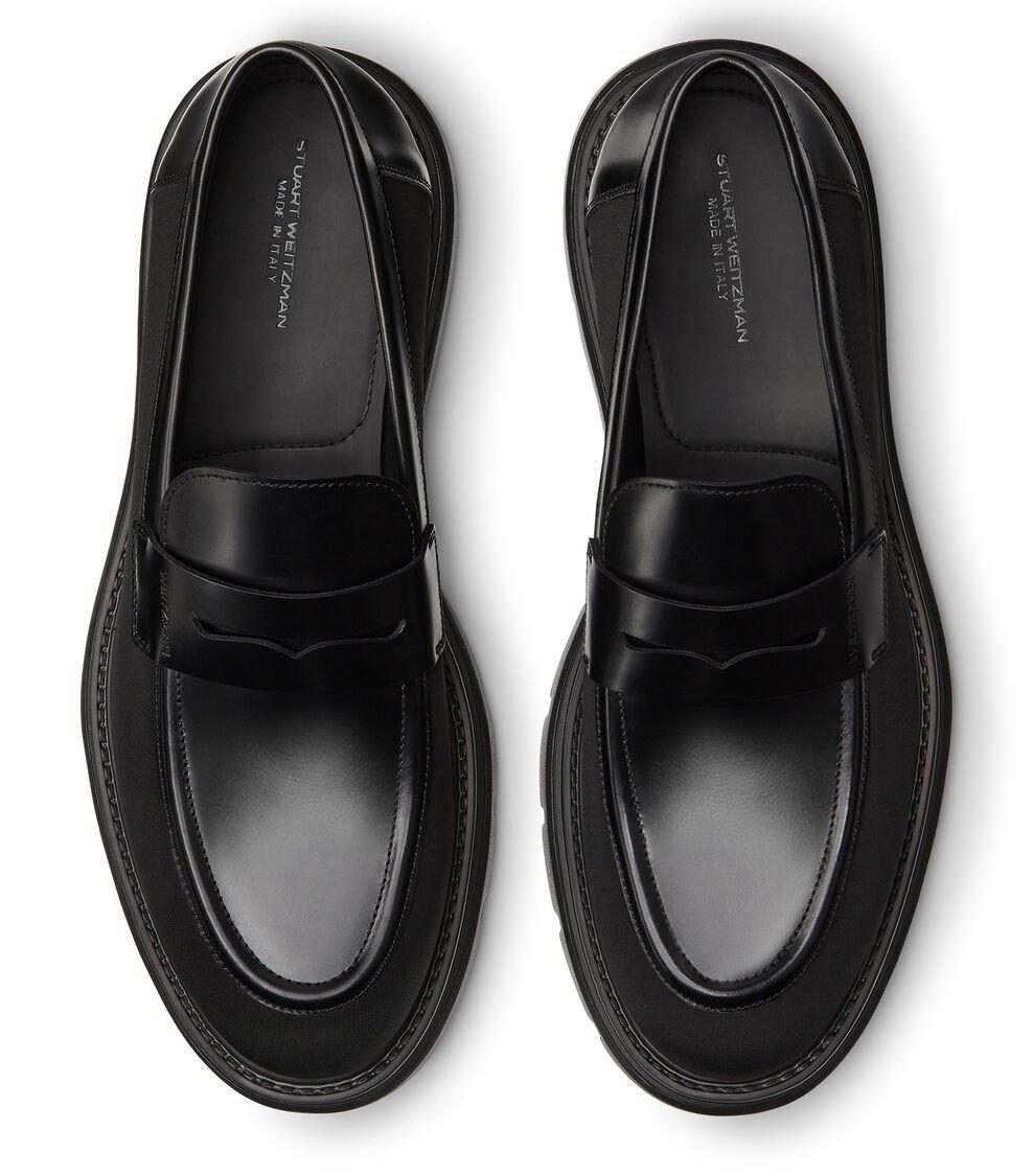 Stuart Weitzman SW CLUB LA PENNY LOAFER en NEGRO de Mujer | Stuart Weitzman® Grandes ahorros