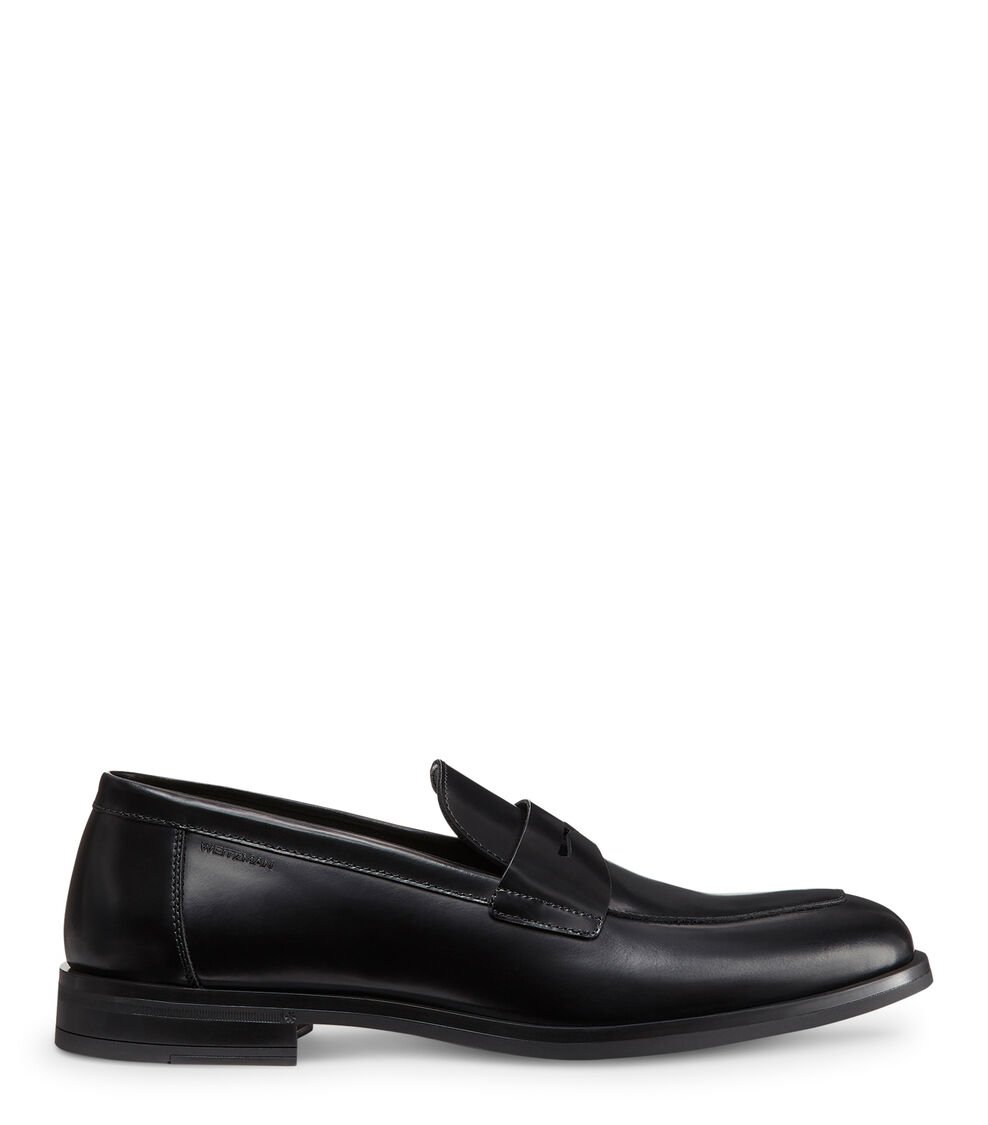 Stuart Weitzman SW CLUB CLASSIC PENNY LOAFER en NEGRO de Mujer | Stuart Weitzman® Devoluciones gratuitas