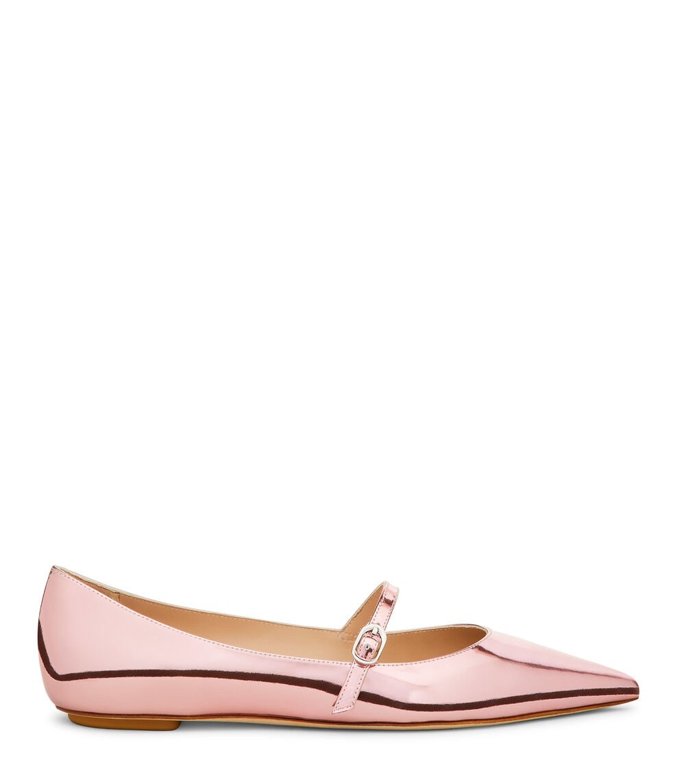 Stuart Weitzman EMILIA MARY JANE FLAT en ROSA MARSHMELLOW de Mujer | Stuart Weitzman® Ventas relámpago