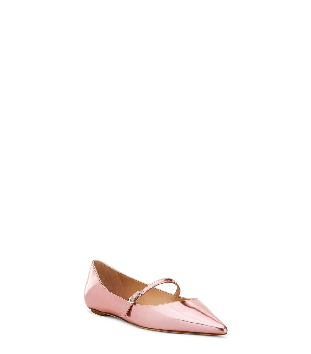 Stuart Weitzman EMILIA MARY JANE FLAT en ROSA MARSHMELLOW de Mujer | Stuart Weitzman® Ventas relámpago