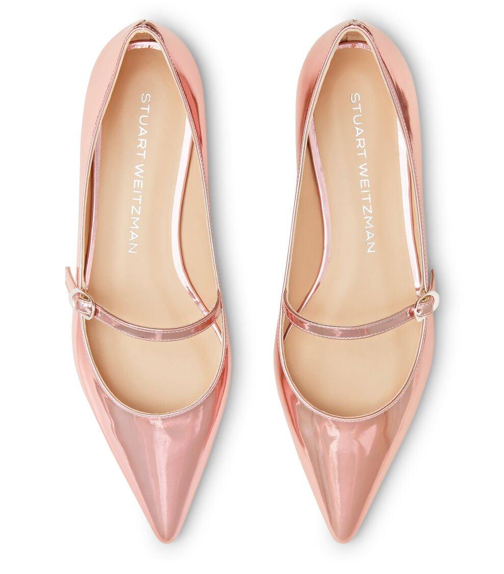 Stuart Weitzman EMILIA MARY JANE FLAT en ROSA MARSHMELLOW de Mujer | Stuart Weitzman® Ventas relámpago