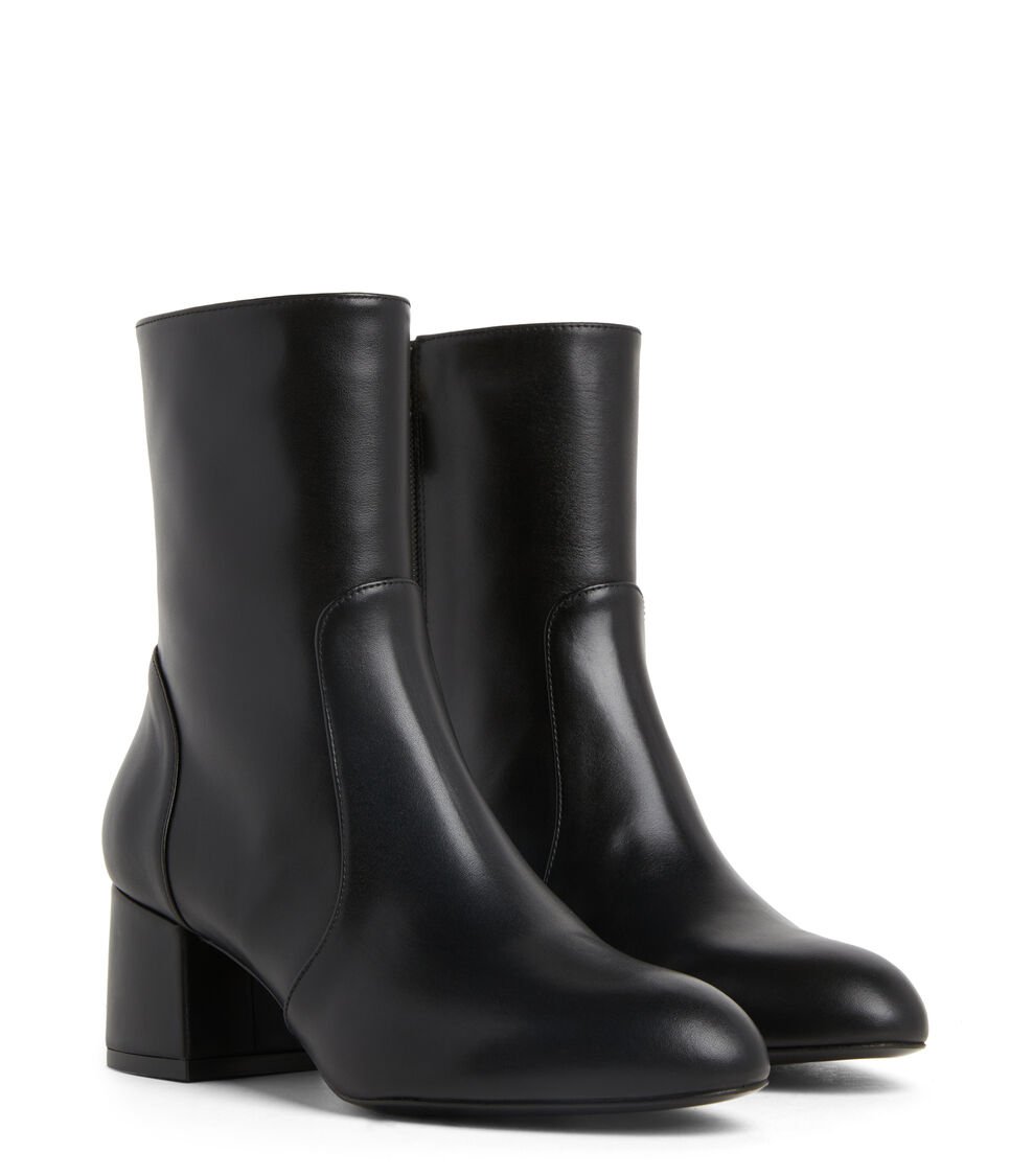 Stuart Weitzman FLAREBLOCK 60 ZIP BOOTIE en NEGRO de Mujer | Stuart Weitzman® Rebajas online