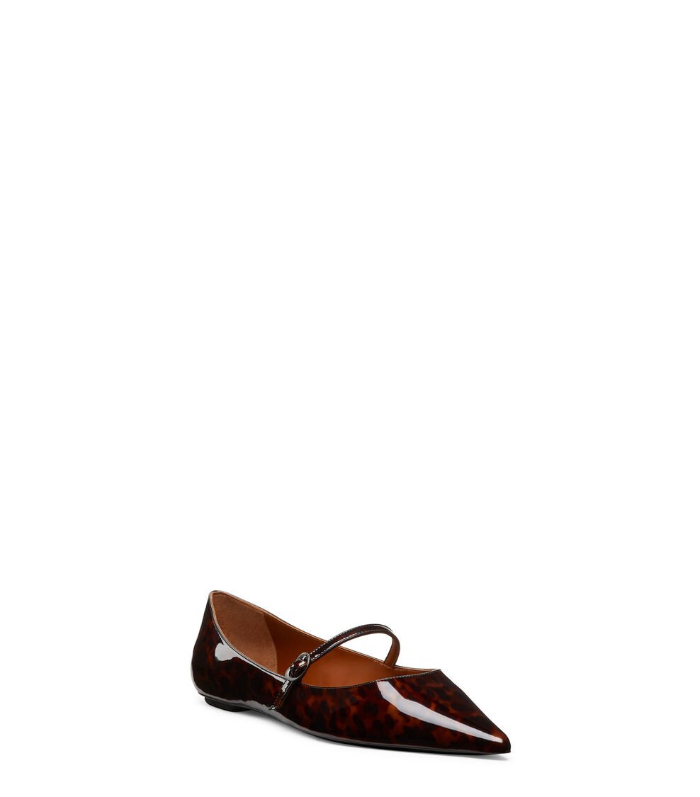 Stuart Weitzman EMILIA MARY JANE FLAT en MARRÓN OSCURO de Mujer | Stuart Weitzman® Últimos 2 días