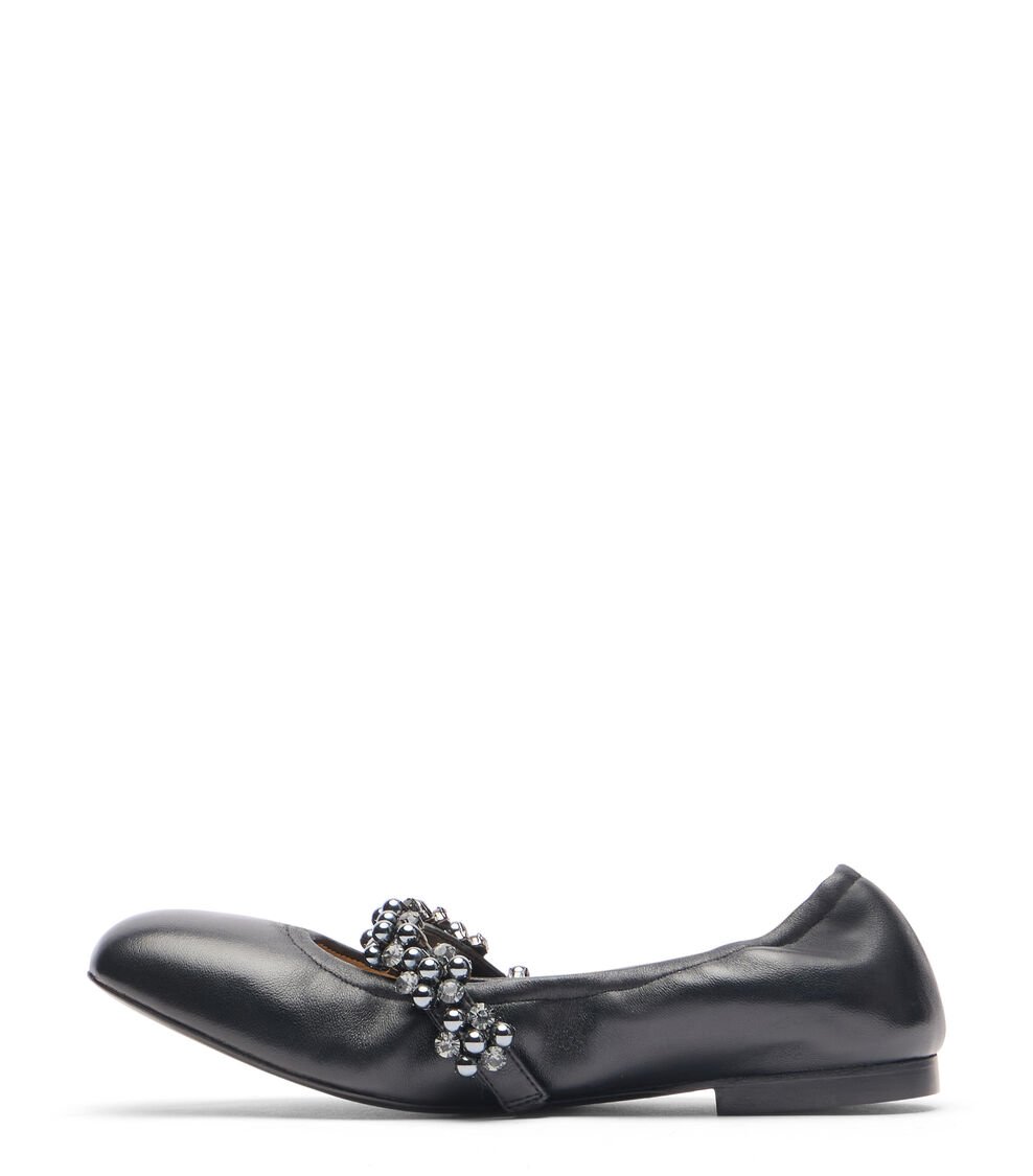 Stuart Weitzman POPPY BALLET FLAT en NEGRO/GRAFITO/NEGRO de Mujer | Stuart Weitzman® Último día