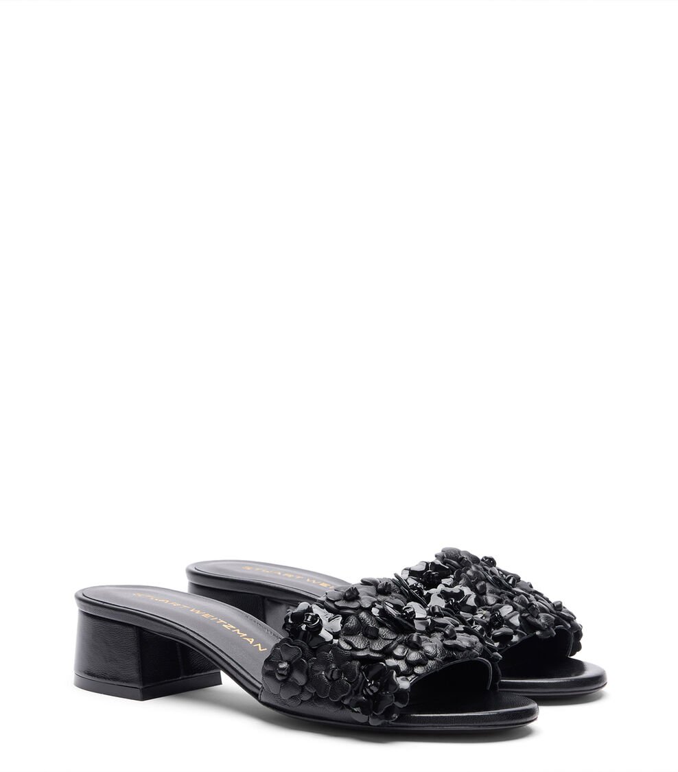 Stuart Weitzman MEADOW 35 SLIDE en NEGRO de Mujer | Stuart Weitzman® Promoción por tiempo limitado