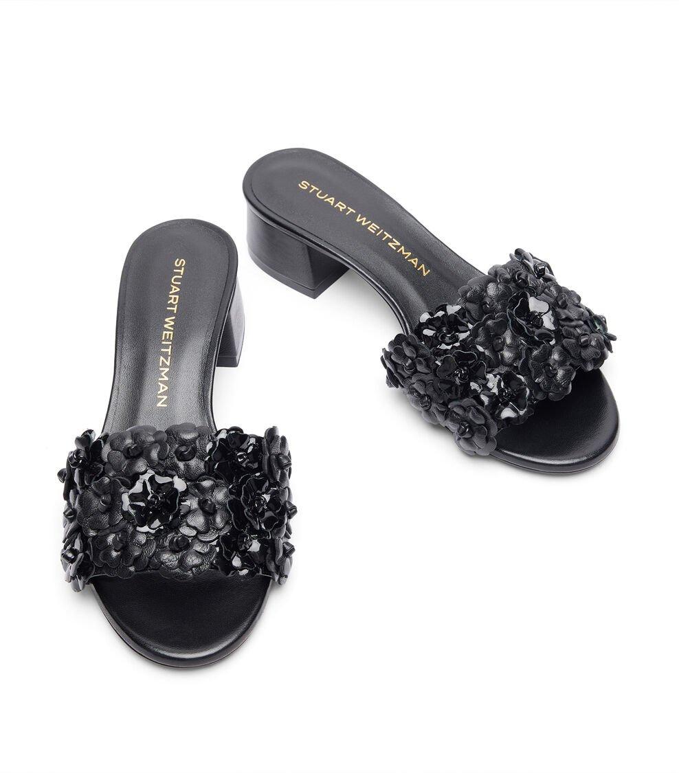 Stuart Weitzman MEADOW 35 SLIDE en NEGRO de Mujer | Stuart Weitzman® Promoción por tiempo limitado