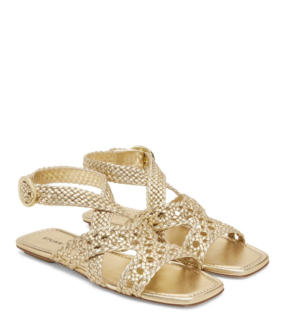 Stuart Weitzman THEA SANDAL en GOLDEN de Mujer | Stuart Weitzman® Superdescuento