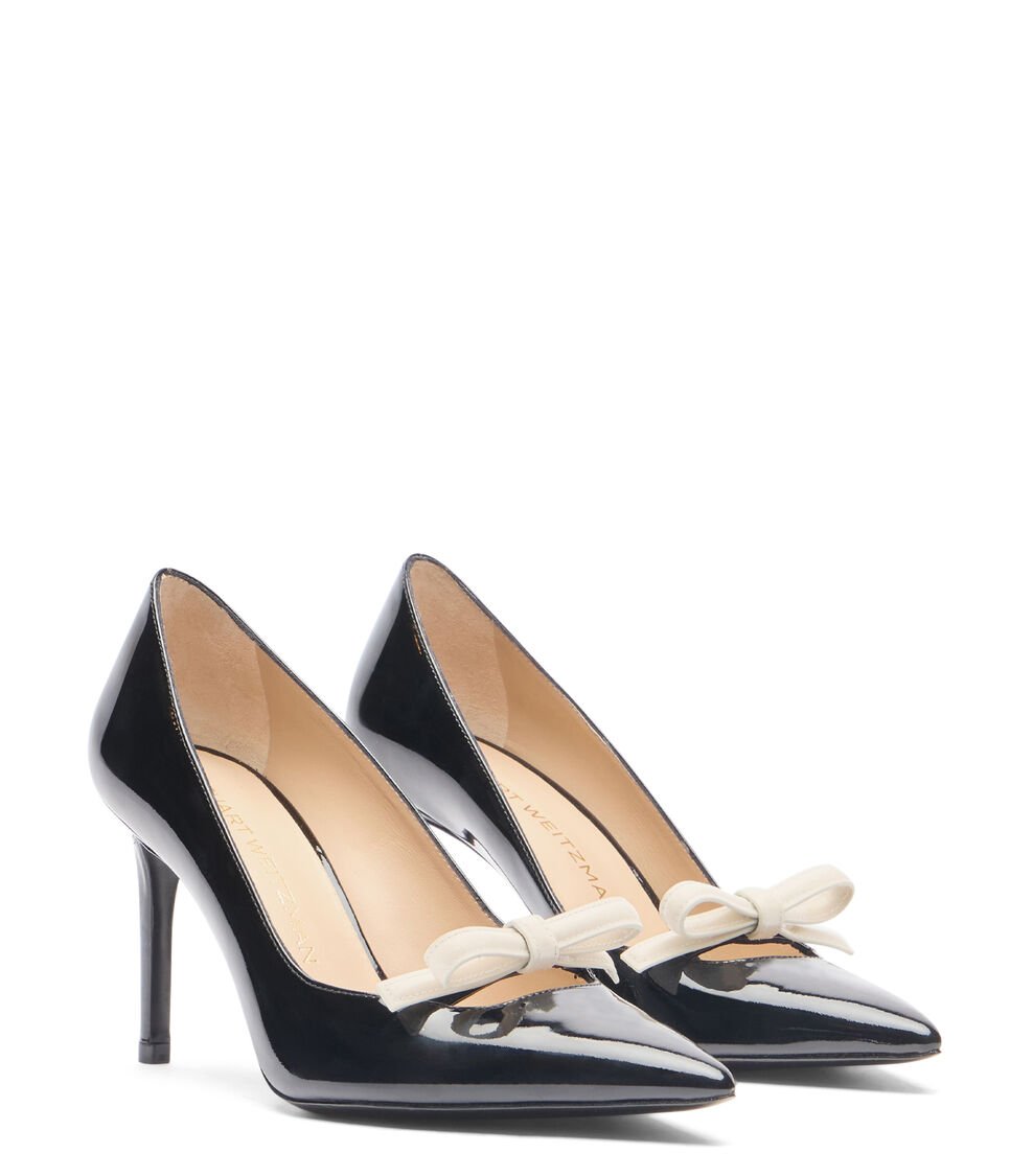 Stuart Weitzman STUART FELICITY 85 PUMP en NEGRO/CREMA de Mujer | Stuart Weitzman® En línea