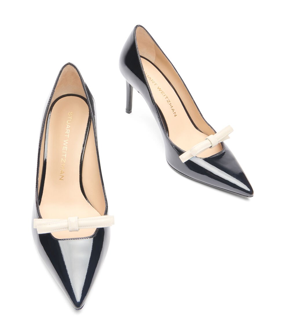 Stuart Weitzman STUART FELICITY 85 PUMP en NEGRO/CREMA de Mujer | Stuart Weitzman® En línea