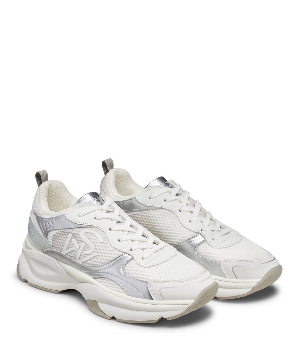 Stuart Weitzman SW TRAINER en BLANCO/GRIS FRÍO MULTI/GRIS FRÍO de Mujer | Stuart Weitzman® Outlet