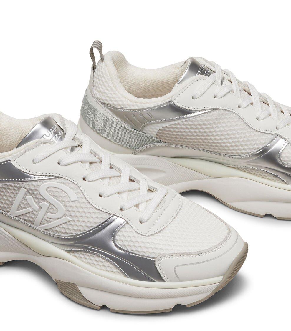 Stuart Weitzman SW TRAINER en BLANCO/GRIS FRÍO MULTI/GRIS FRÍO de Mujer | Stuart Weitzman® Outlet