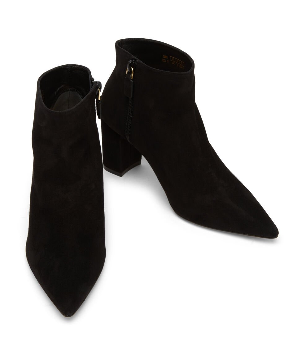 Stuart Weitzman STUART 75 ZIP BOOTIE en NEGRO de Mujer | Stuart Weitzman® Tienda