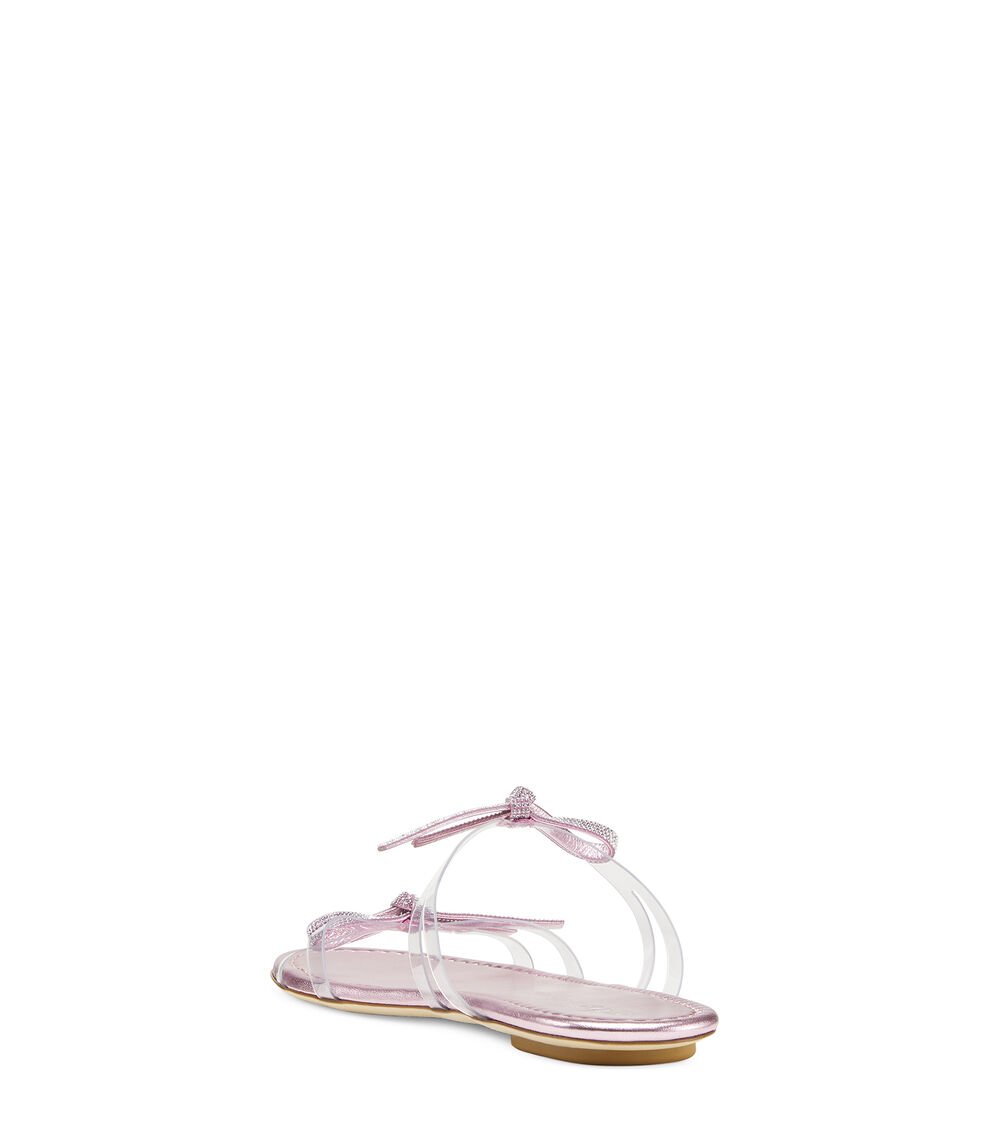 Stuart Weitzman SW BOW SLIDE en ALGODÓN DE AZÚCAR de Mujer | Stuart Weitzman® Mejor oferta