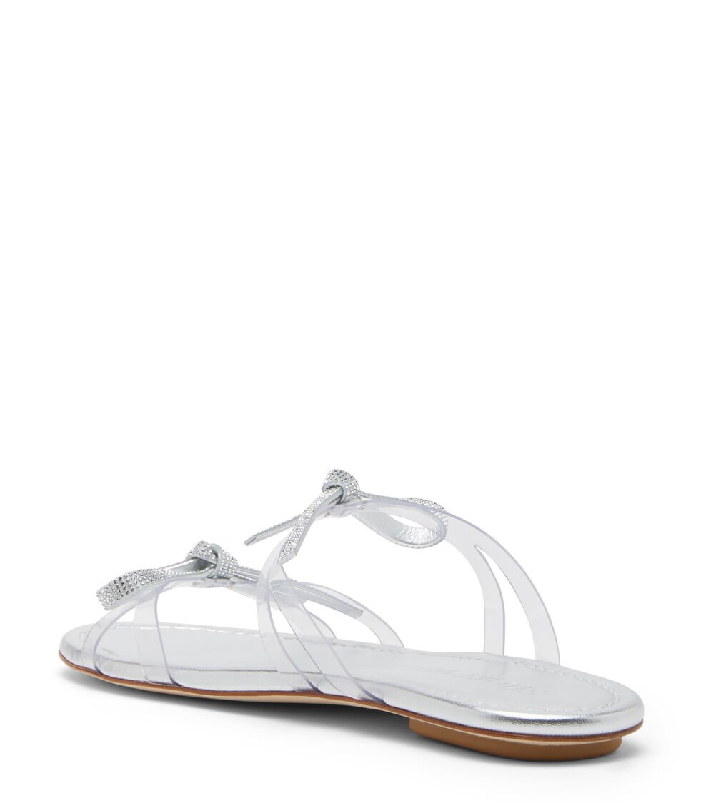 Stuart Weitzman SW BOW SLIDE en PLATEADO de Mujer | Stuart Weitzman® Rebajas top