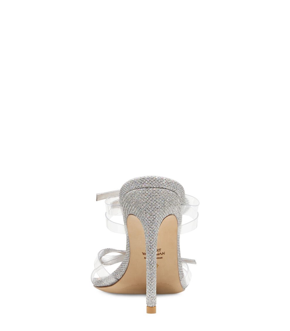 Stuart Weitzman SW BOW 100 SLIDE en CRISTAL de Mujer | Stuart Weitzman® Últimos 3 días