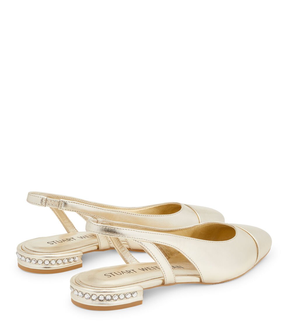 Stuart Weitzman CRYSTAL SLINGBACK en OROCLARO de Mujer | Stuart Weitzman® Solo queda un día