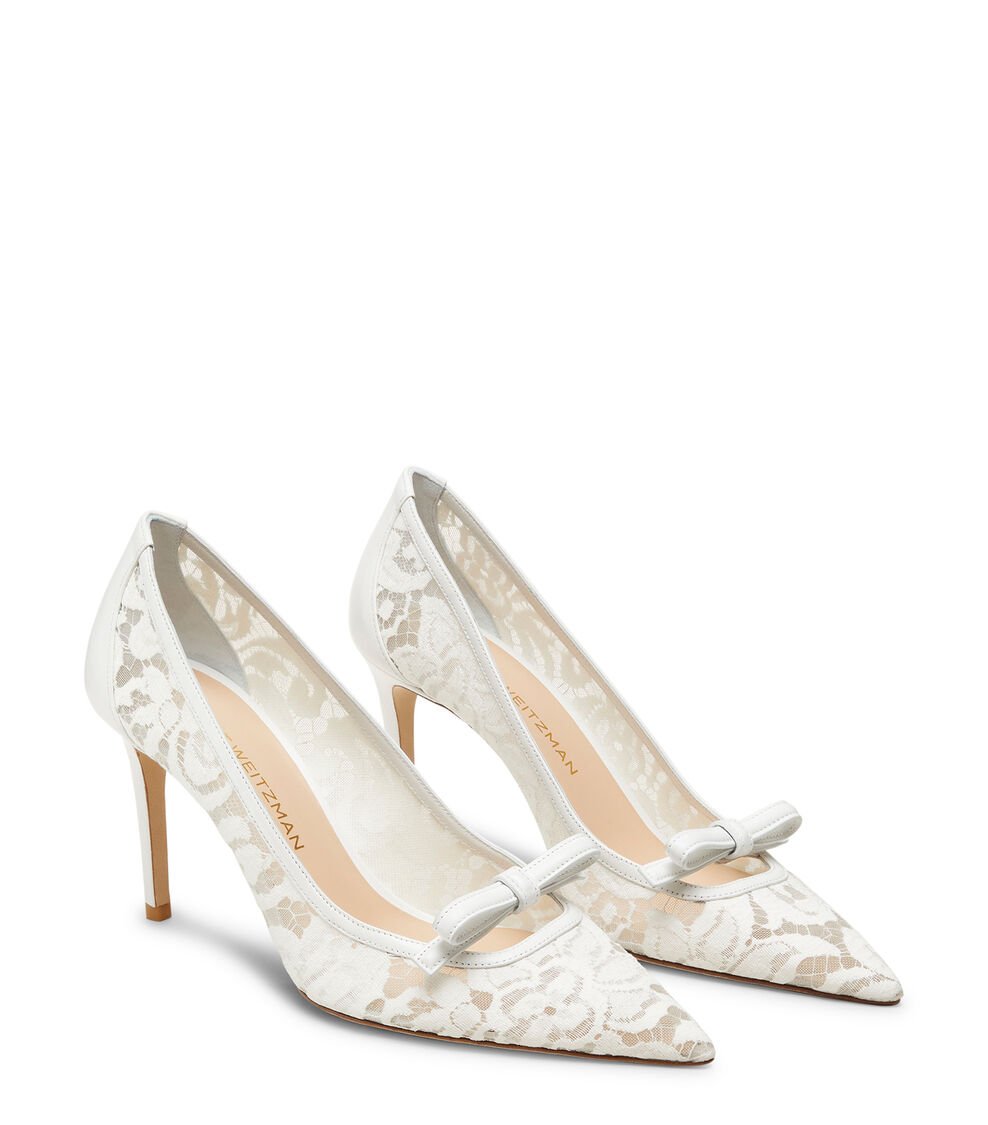 Stuart Weitzman STUART FELICITY 85 PUMP en BLANCO de Mujer | Stuart Weitzman® Grandes descuentos