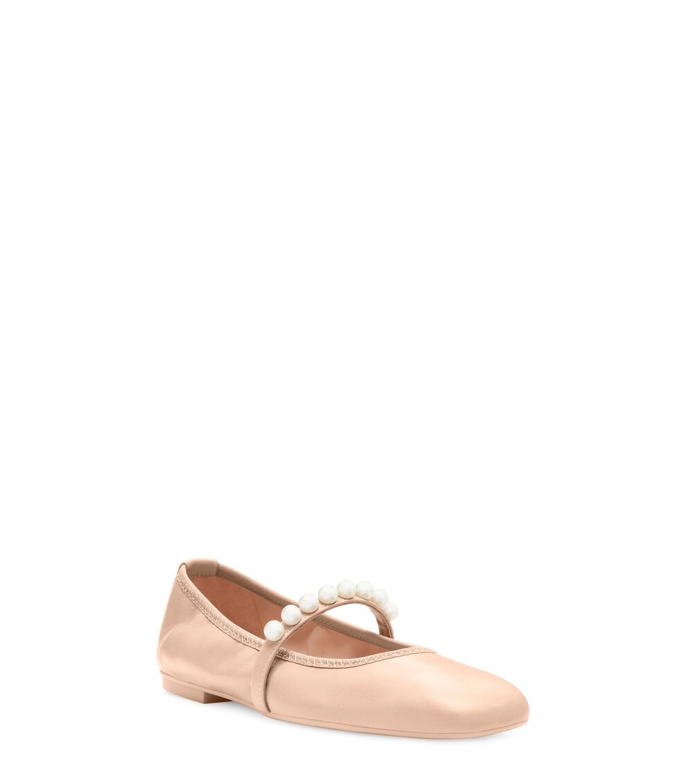 Stuart Weitzman GOLDIE BALLET FLAT en POLVO de Mujer | Stuart Weitzman® Tienda de fábrica