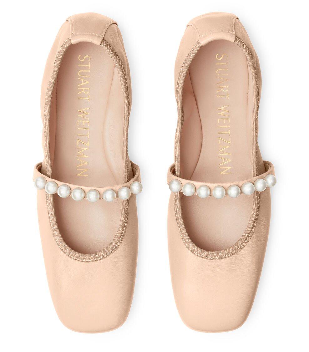 Stuart Weitzman GOLDIE BALLET FLAT en POLVO de Mujer | Stuart Weitzman® Tienda de fábrica