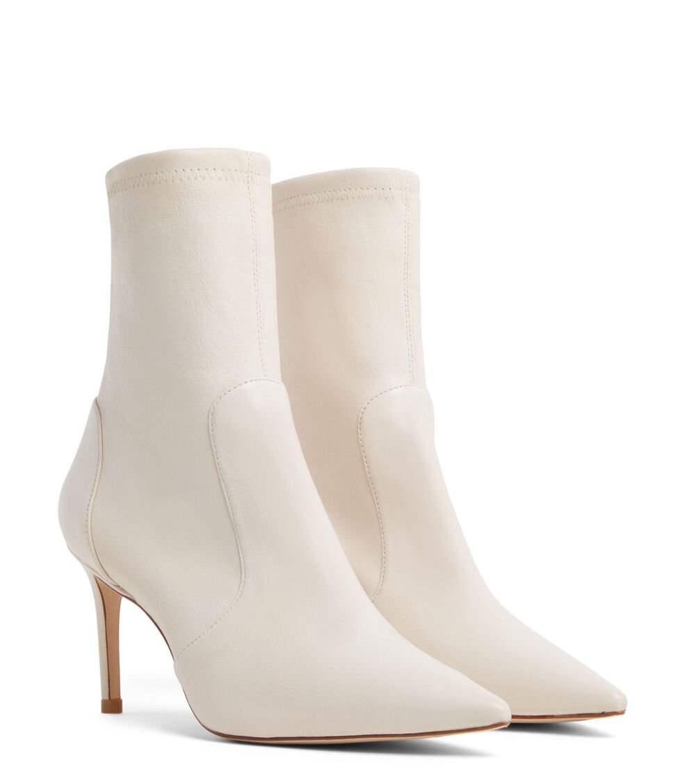 Stuart Weitzman STUART 85 STRETCH BOOTIE en CONCHA MARINA de Mujer | Stuart Weitzman® Ahorra y exporta