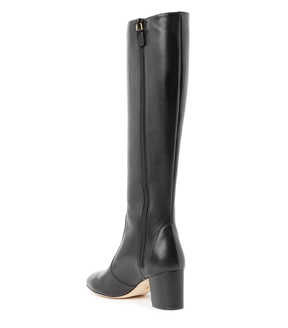 Stuart Weitzman YULIANA 60 KNEE-HIGH ZIP BOOT en NEGRO de Mujer | Stuart Weitzman® Libre de impuestos