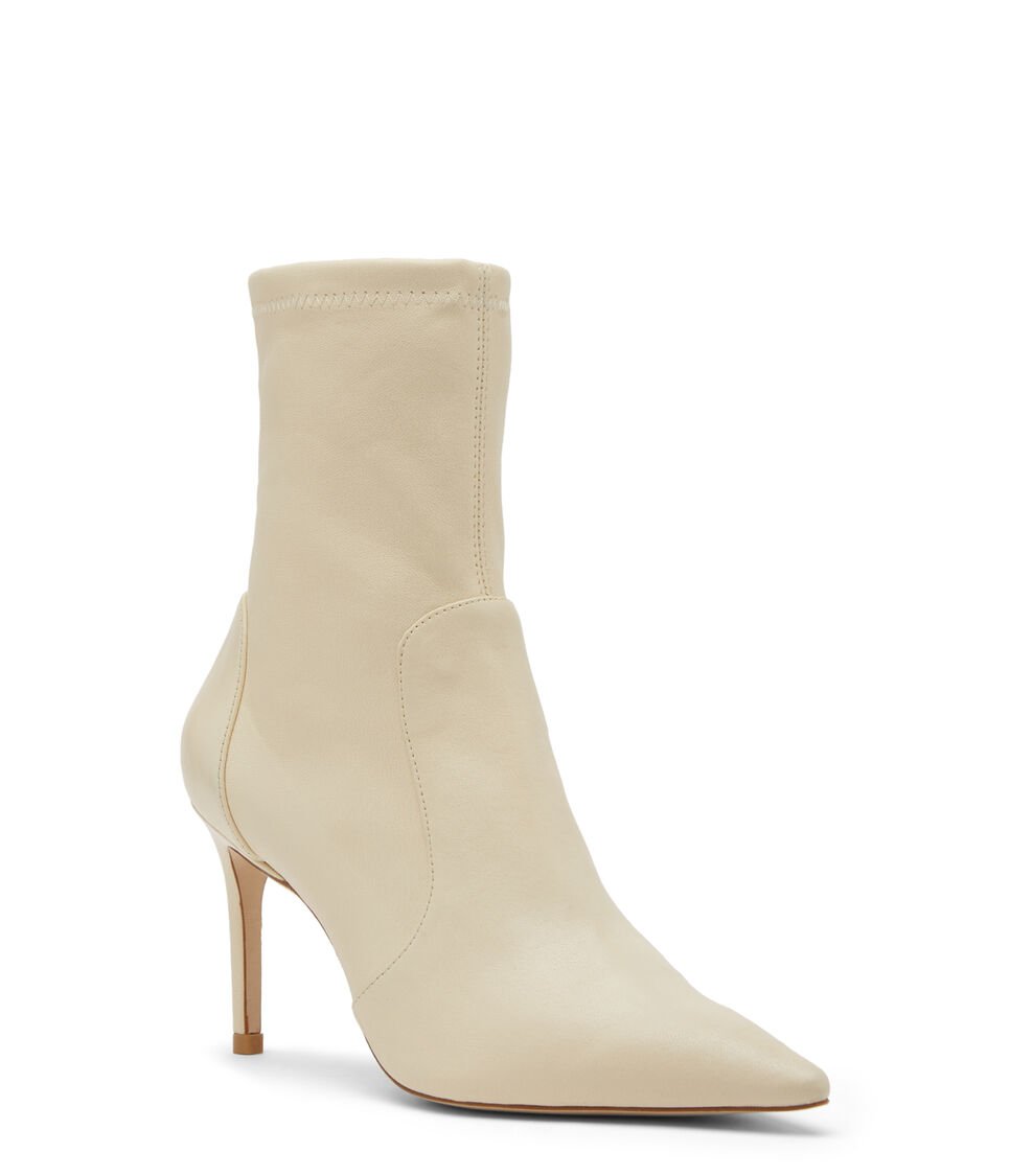 Stuart Weitzman STUART 85 STRETCH BOOTIE en VAINILLA de Mujer | Stuart Weitzman® Descuento por venta flash