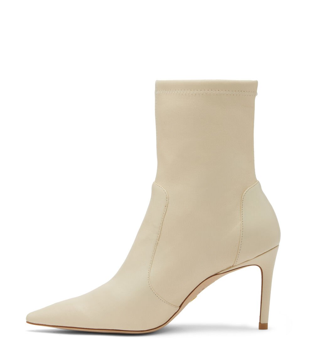 Stuart Weitzman STUART 85 STRETCH BOOTIE en VAINILLA de Mujer | Stuart Weitzman® Descuento por venta flash