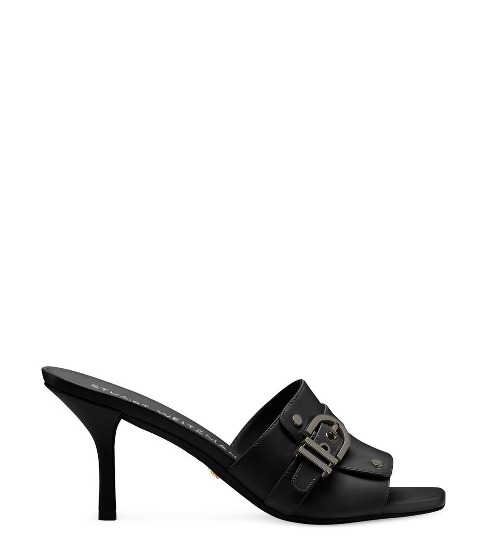 Stuart Weitzman MAVERICK 75 SLIDE en NEGRO de Mujer | Stuart Weitzman® Precio ultrabajo