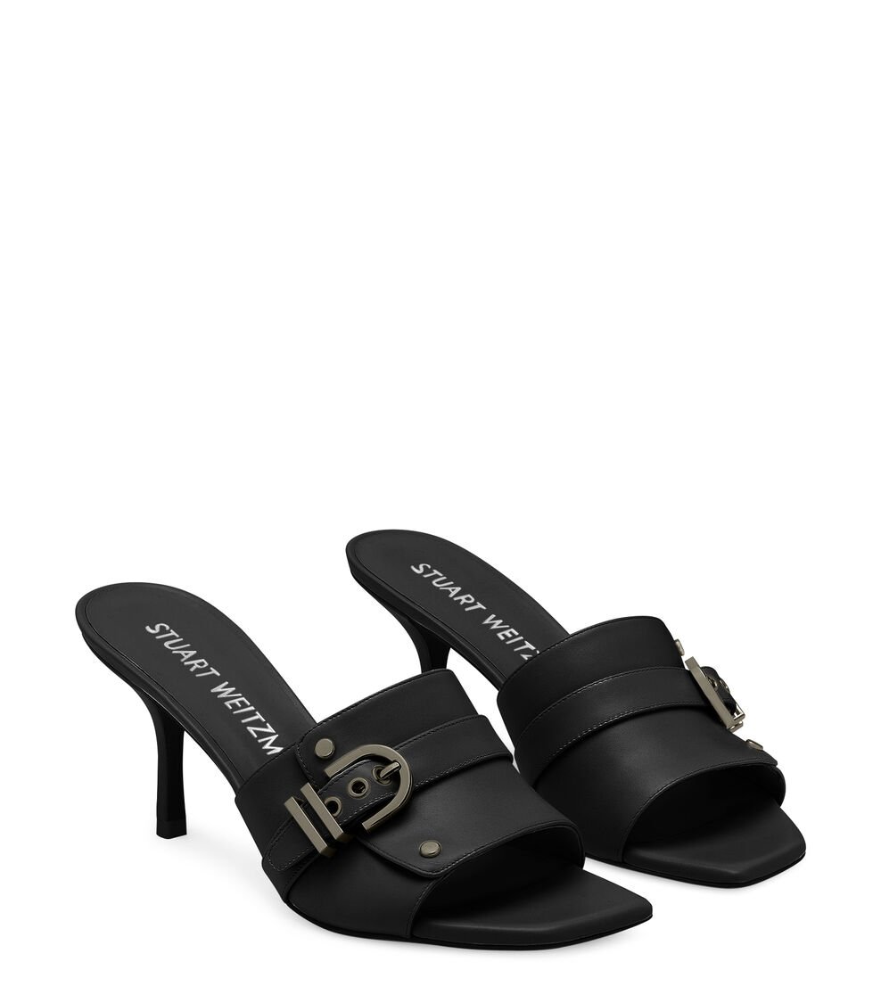 Stuart Weitzman MAVERICK 75 SLIDE en NEGRO de Mujer | Stuart Weitzman® Precio ultrabajo