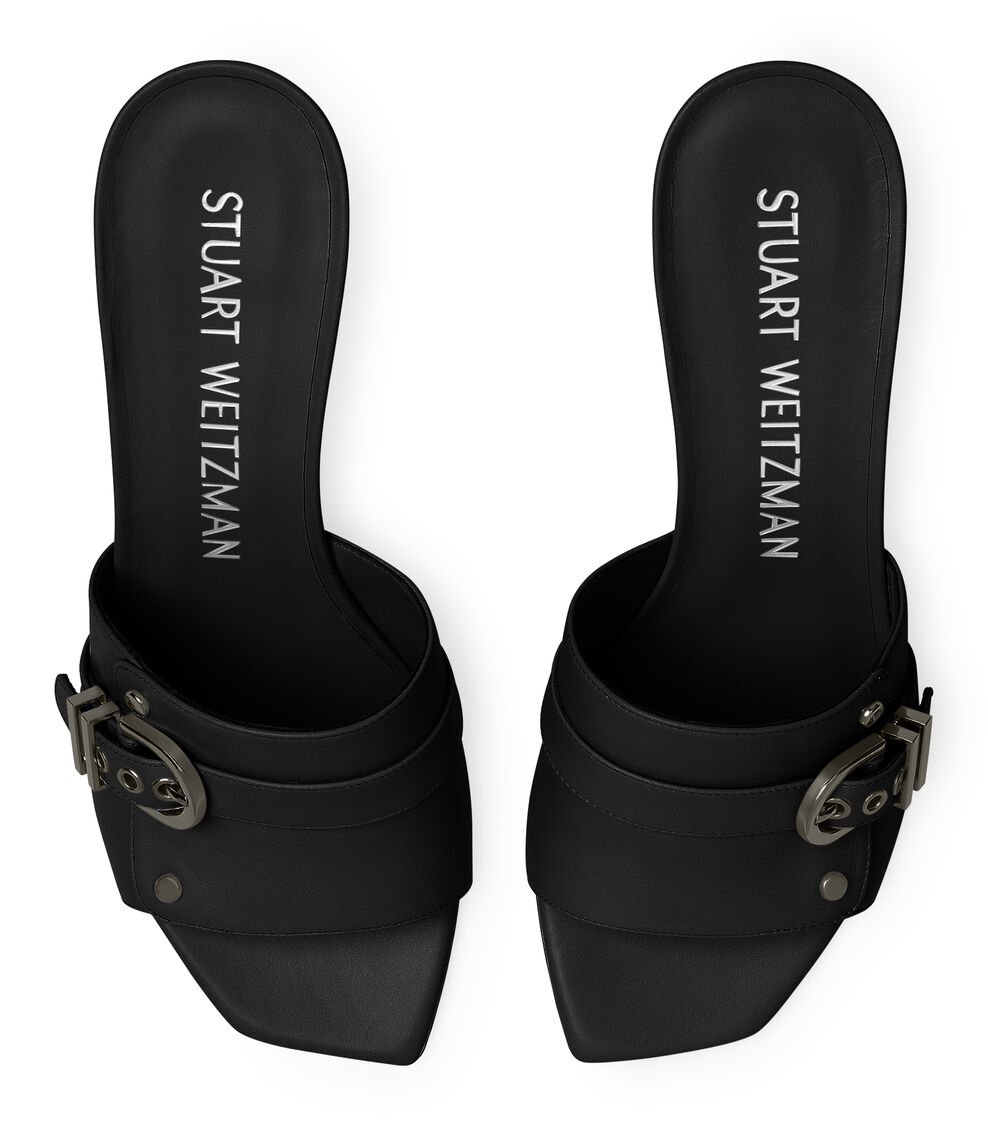 Stuart Weitzman MAVERICK 75 SLIDE en NEGRO de Mujer | Stuart Weitzman® Precio ultrabajo