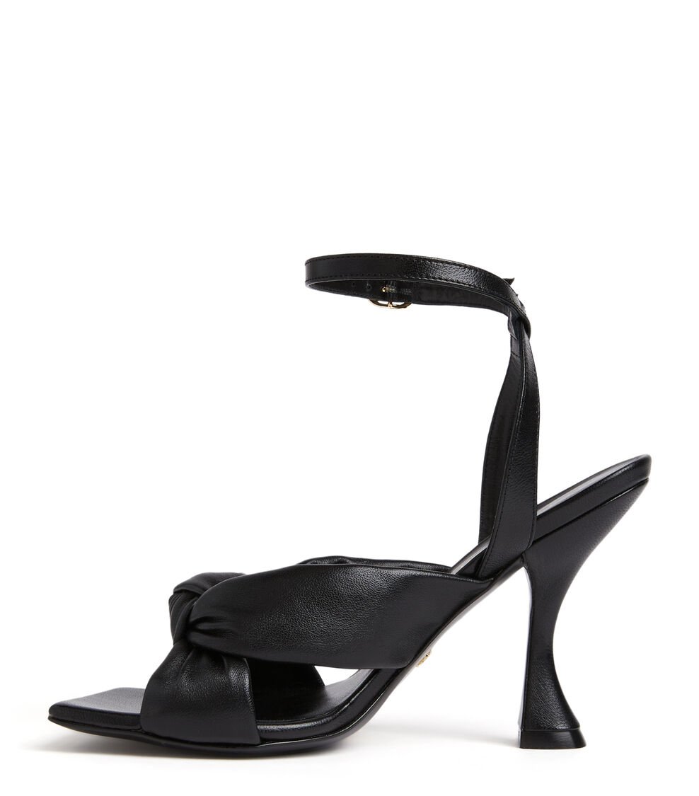 Stuart Weitzman PLAYA ANKLE STRAP 100 SANDAL en NEGRO de Mujer | Stuart Weitzman® Devoluciones gratuitas