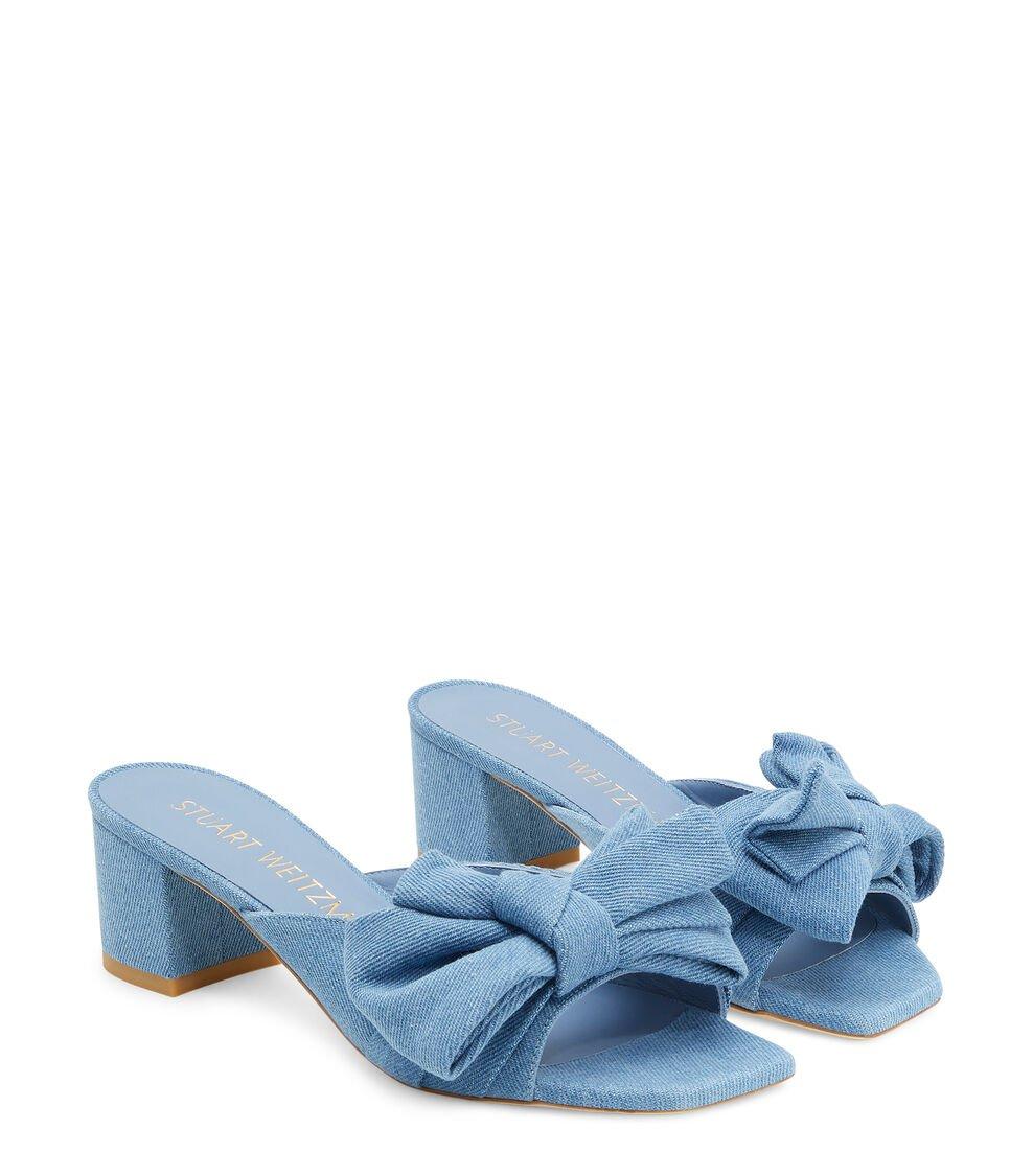 Stuart Weitzman LOVEKNOT 50 BLOCK SLIDE en LAVADO de Mujer | Stuart Weitzman® En línea
