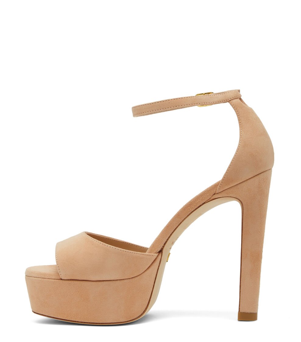 Stuart Weitzman DISCOPLATFORM SANDAL en ROJIZO de Mujer | Stuart Weitzman® Outlet online