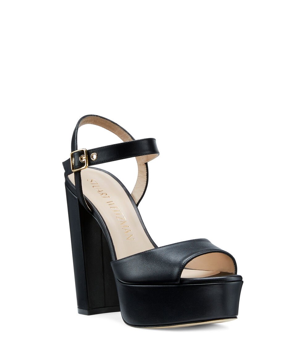 Stuart Weitzman RYDER 95 PLATFORM SANDAL en NEGRO de Mujer | Stuart Weitzman® En oferta