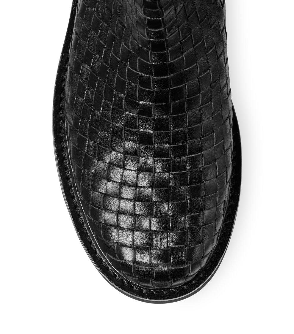 Stuart Weitzman 5050 LIFT WOVEN BOOT en NEGRO de Mujer | Stuart Weitzman® Ventas relámpago
