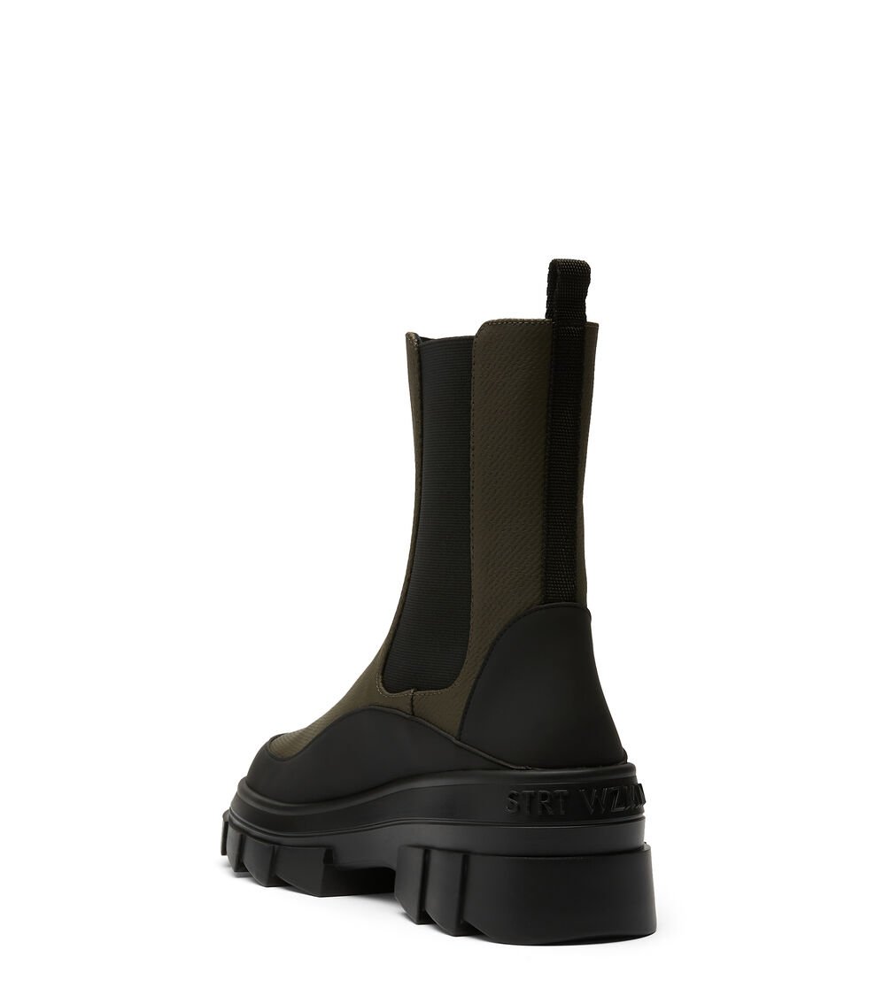 Stuart Weitzman NOHO CHELSEA BOOTIE en MILITAR de Mujer | Stuart Weitzman® Liquidación