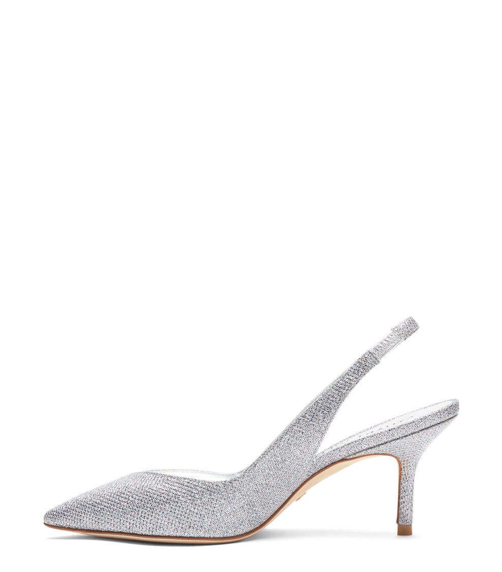 Stuart Weitzman EVA 75 SLINGBACK en PLATA de Mujer | Stuart Weitzman® Envío gratis