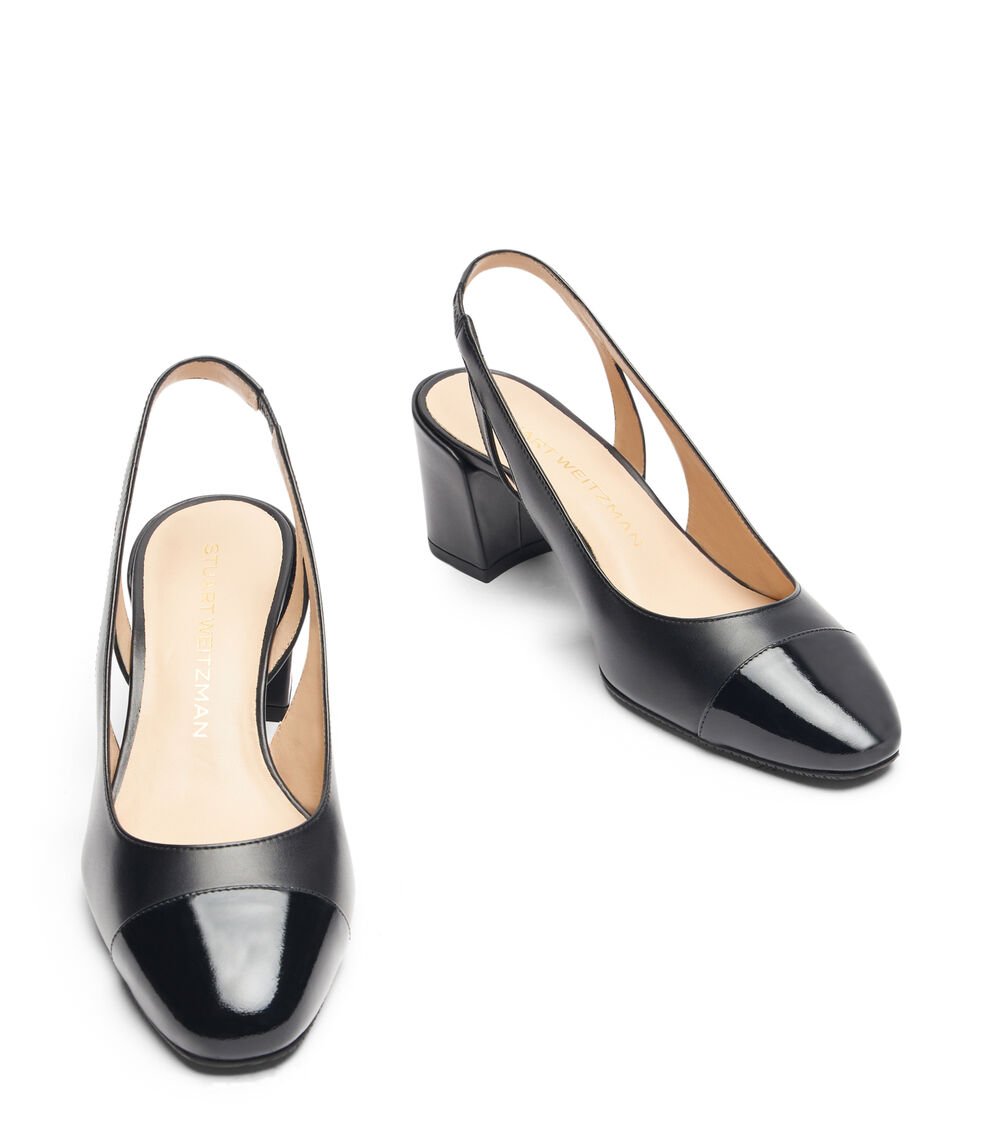 Stuart Weitzman SLEEK 50 SLINGBACK en NEGRO de Mujer | Stuart Weitzman® Últimos 2 días