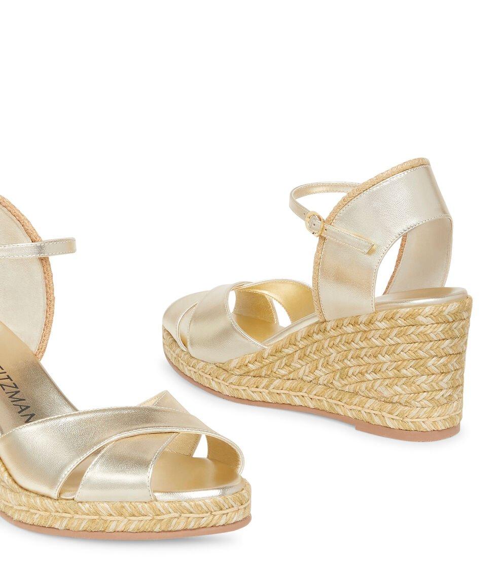 Stuart Weitzman MIRELA II ESPADRILLE WEDGE en OROCLARO de Mujer | Stuart Weitzman® Grandes descuentos