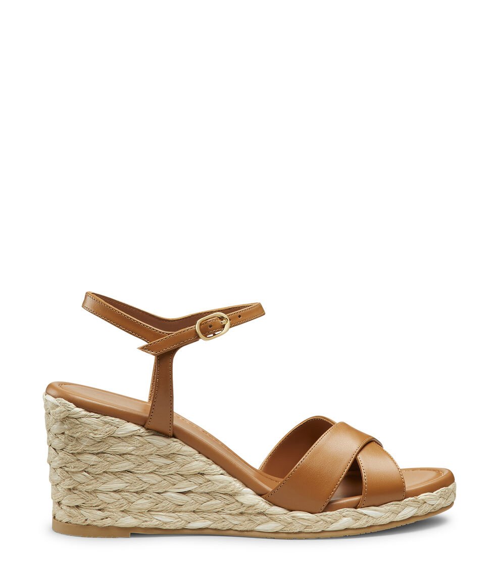 Stuart Weitzman DAYNA ESPADRILLE WEDGE en MACCHIATO/NATURAL de Mujer | Stuart Weitzman® Liquidación