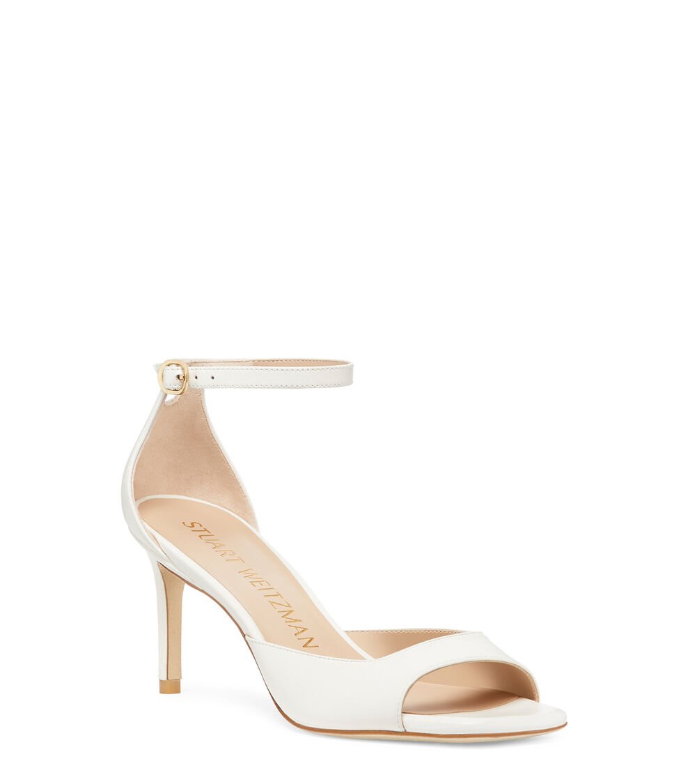 Stuart Weitzman NUDISTIA 75 SANDAL en CREMA de Mujer | Stuart Weitzman® Envío internacional gratuito