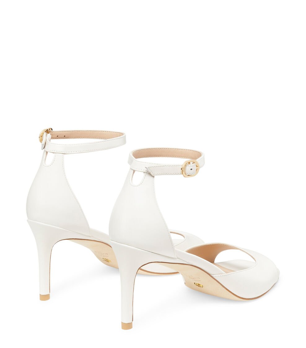 Stuart Weitzman NUDISTIA 75 SANDAL en CREMA de Mujer | Stuart Weitzman® Envío internacional gratuito
