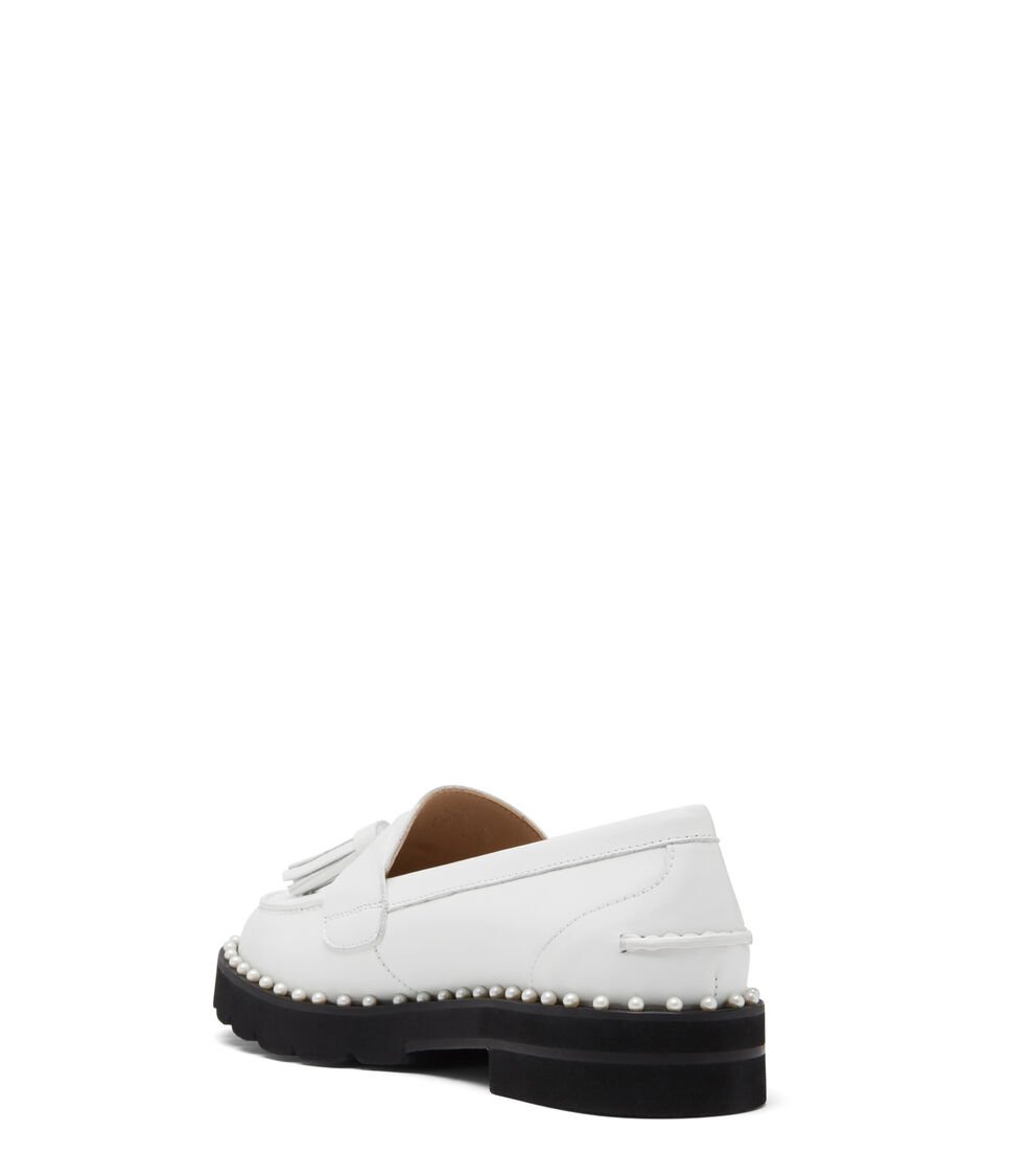 Stuart Weitzman MILA LIFT PEARL LOAFER en BLANCO de Mujer | Stuart Weitzman® Oferta exclusiva