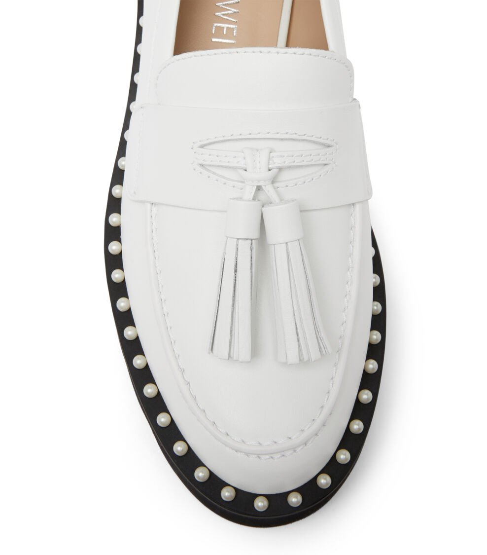 Stuart Weitzman MILA LIFT PEARL LOAFER en BLANCO de Mujer | Stuart Weitzman® Oferta exclusiva