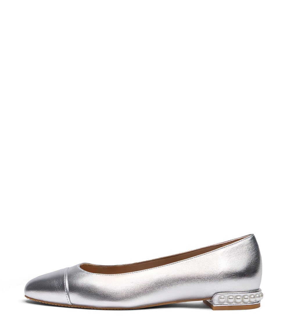 Stuart Weitzman PEARL FLAT en PLATA de Mujer | Stuart Weitzman® Ofertas de temporada