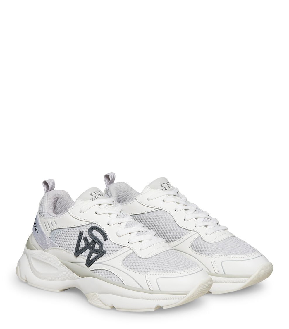 Stuart Weitzman SW TRAINER en GRIS BLANCO de Mujer | Stuart Weitzman® Grandes ahorros
