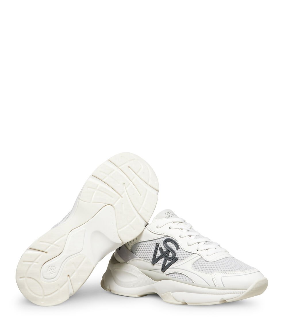 Stuart Weitzman SW TRAINER en GRIS BLANCO de Mujer | Stuart Weitzman® Grandes ahorros